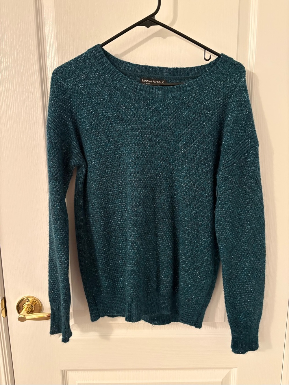 Banana Republic emerald metallic sweater size M